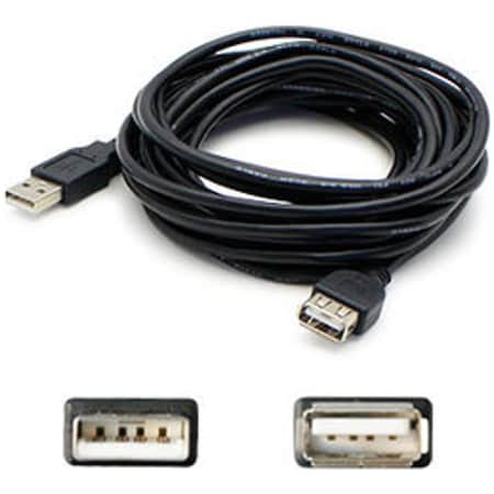 Add-On Addon 5 Pack Of 4.57M (15.00Ft) Usb 2.0 (A) Male To Female Black, PK5 USBEXTAA15-5PK